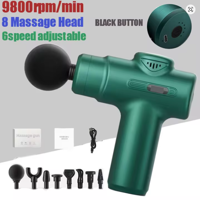 Electric Massage Gun Deep Tissue Handheld Percussion Muscle Percussion Massager, Mini Portable Massage Gun For Muscle Relax Fitness Shaping with 8 Replaceable Massage Heads