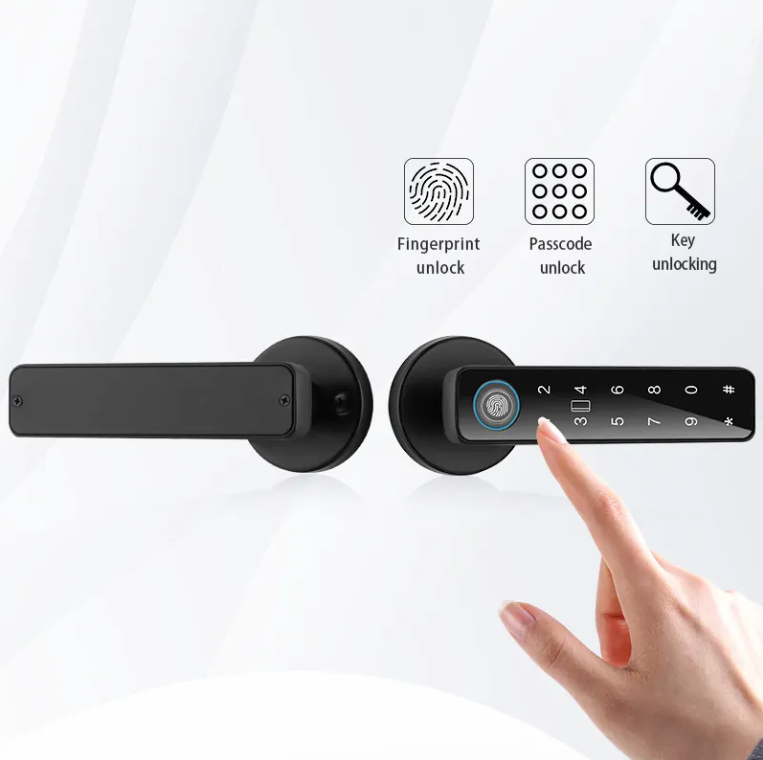 Electronic Smart Home Door Lock, Wireless Biometric Fingerprint Room Door Lock(Double Lock)