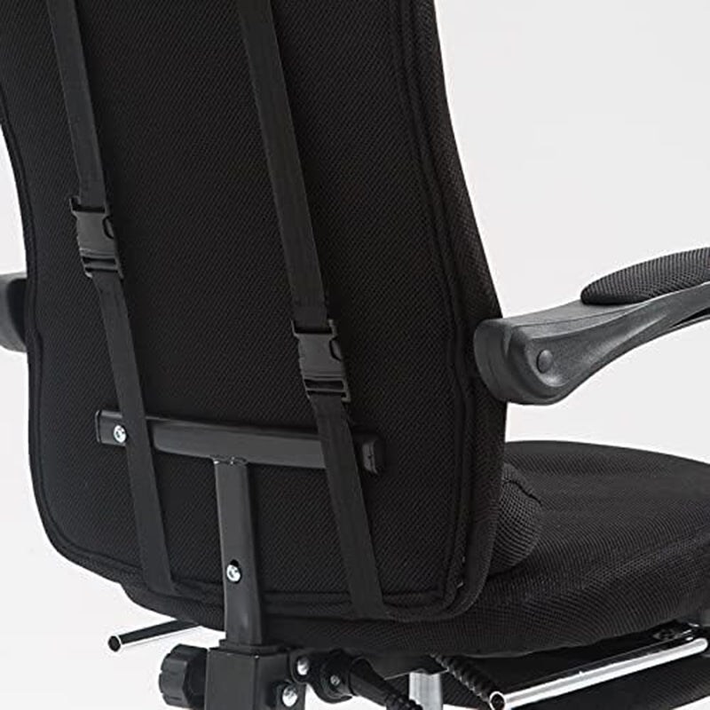 Ergonomic Office Chair and Gaming Chair, PU Leather Office Chair with Footrest, Reclining and Lift Function, Lumbar Support for Home, Office (Black)
