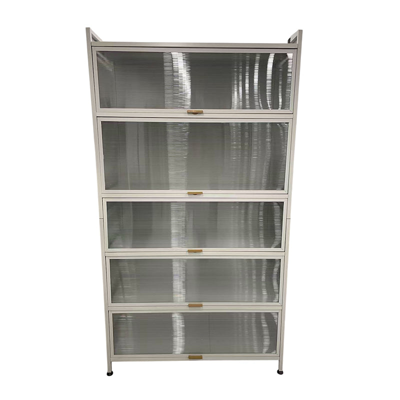 Multi - Level Storage Kitchen Pantry Storage Cabinet, Freestanding Kitchen Bakers Rack, Metal Material for Dining, Living and Office (4 Flip Doors with 5 Levels, 5 Flip Doors with 6 Levels )