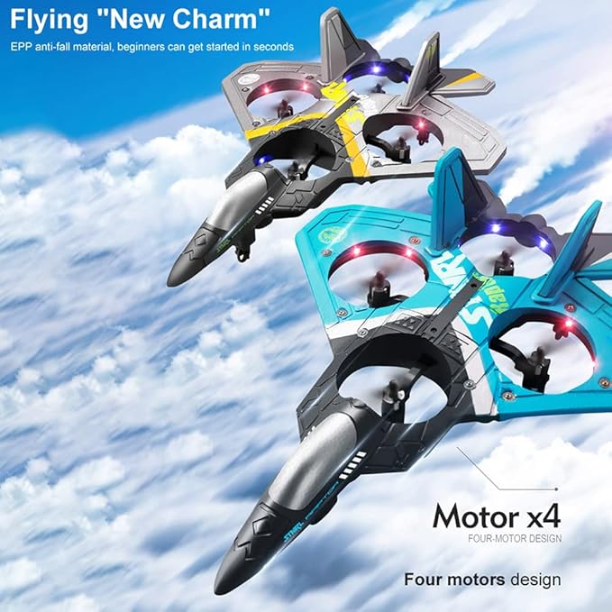 2.4G 6CH RC Airplane with 360°Stunt Plane with Gravity Sensor – EPP Foam Glider, Remote Control Aircraft