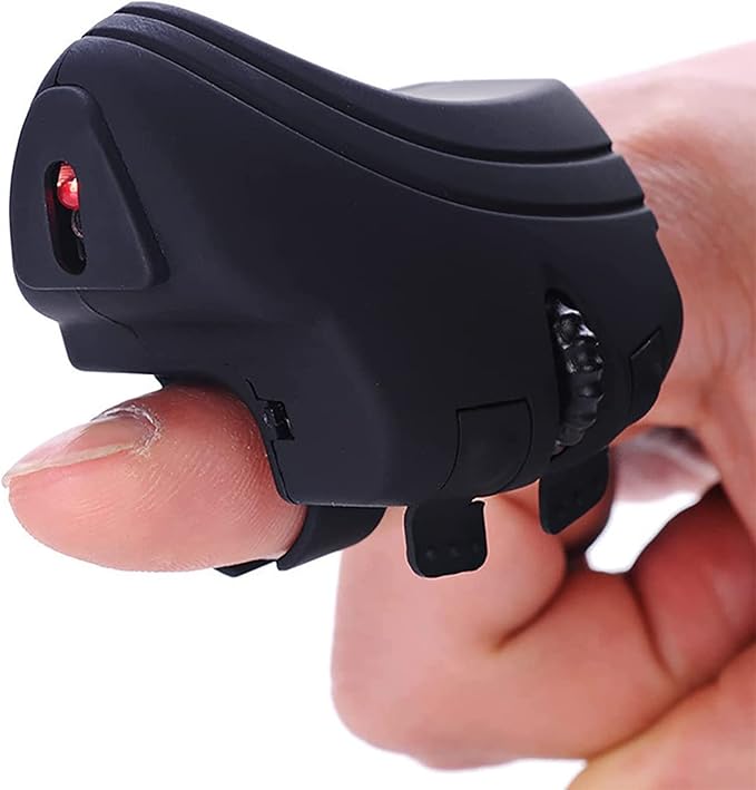 2.4 GHz Wireless Finger Ring Mouse, Rechargeable Mini USB Portable Mouse, Ergonomic Pocket-Sized Mouse for Office, Home, Laptops, Tablets, and Computers