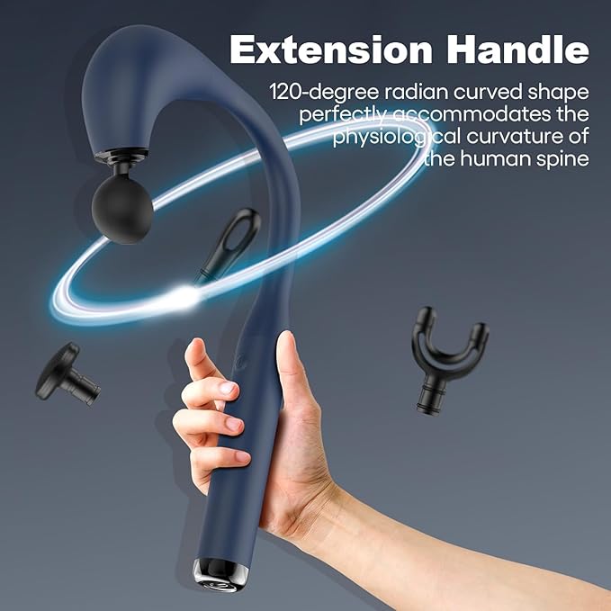 U-Shaped Massage Gun with Extended Handle – Revolutionary Deep Tissue Massager for Neck, Shoulders, Legs, and Back Pain Relief
