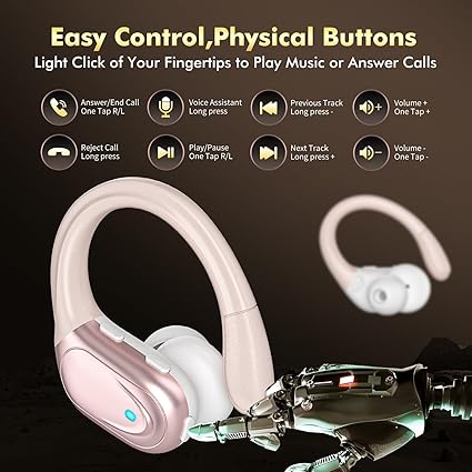 True Wireless Earbuds,Bluetooth In-Ear Headphones with Built-in Mic, 75 Hours Playtime, Digital Display, CVC 8.0 Noise Cancellation, and IPX7 Waterproof Rating, Perfect for Workouts, Running, and Outdoor Use