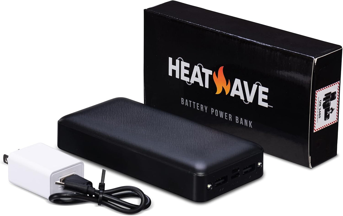 Black Battery Powered Heated Rechargeable Blanket by My Heat Wave - Portable Outdoor Cordless Blanket with USB Charging - 3 Heating Levels(Grey)