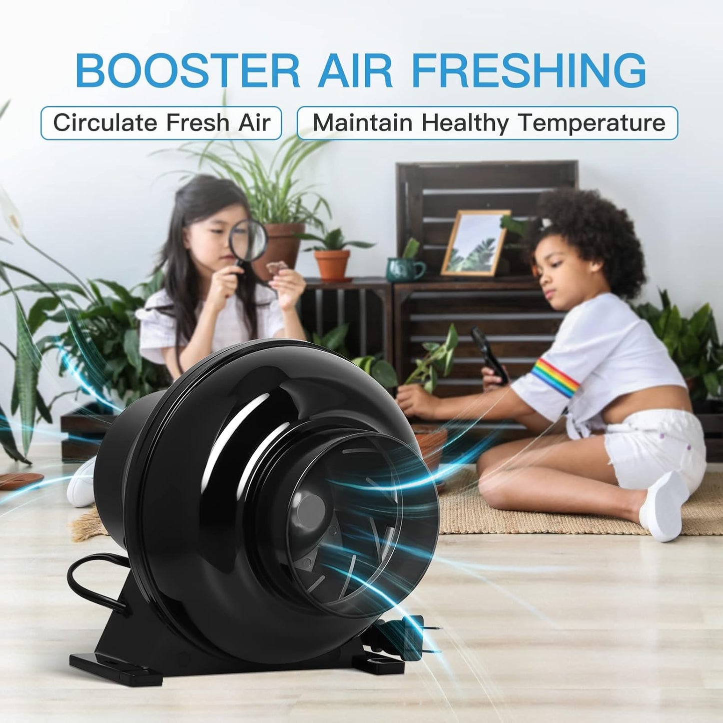 Vivosun 4 Inch 230 CFM Inline Duct Ventilation Fan Quiet Vent Blower for Hydroponics Grow Tent, Greenhouse Air Circulation, Upgrade
