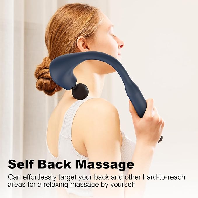 U-Shaped Massage Gun with Extended Handle – Revolutionary Deep Tissue Massager for Neck, Shoulders, Legs, and Back Pain Relief