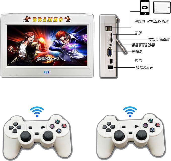 Pandora Box 26800 in 1 Game Console, Portable Retro Arcade Game Console with 10inch 1280 x 720P Display, For 1 to 4 players