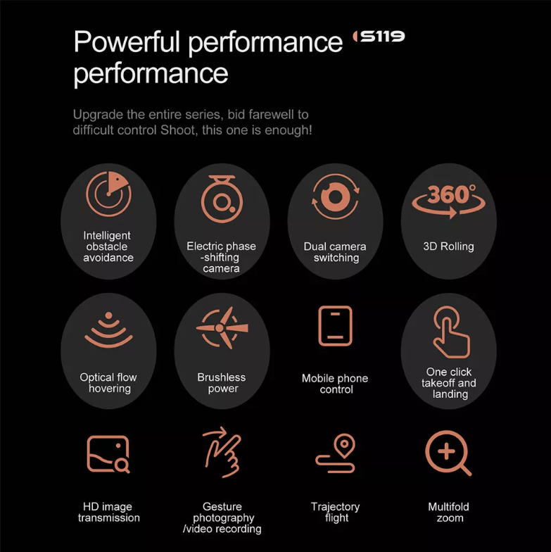 Foldable RC Quadcopter Drone with 5G WiFi, 4K HD Camera, Adjustable Angle, and GPS FPVCompact and portable with a foldable arm design, making it easy to carry