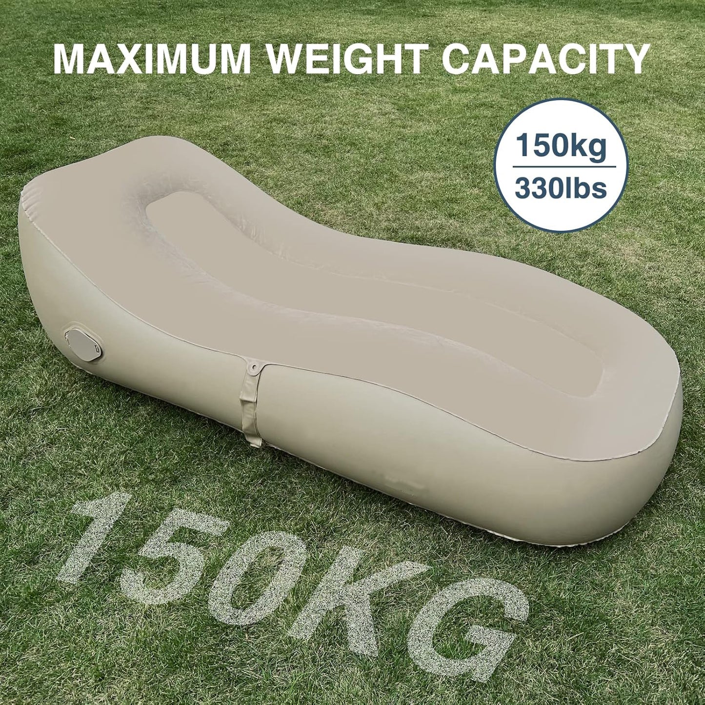 EnjoySpace Automatic Inflatable Lounger, Inflatable Blow Up Sofa Bed with Air Pump for Camping, Hiking, Traveling, Holiday, Suitable for Children, Adults, and Family
