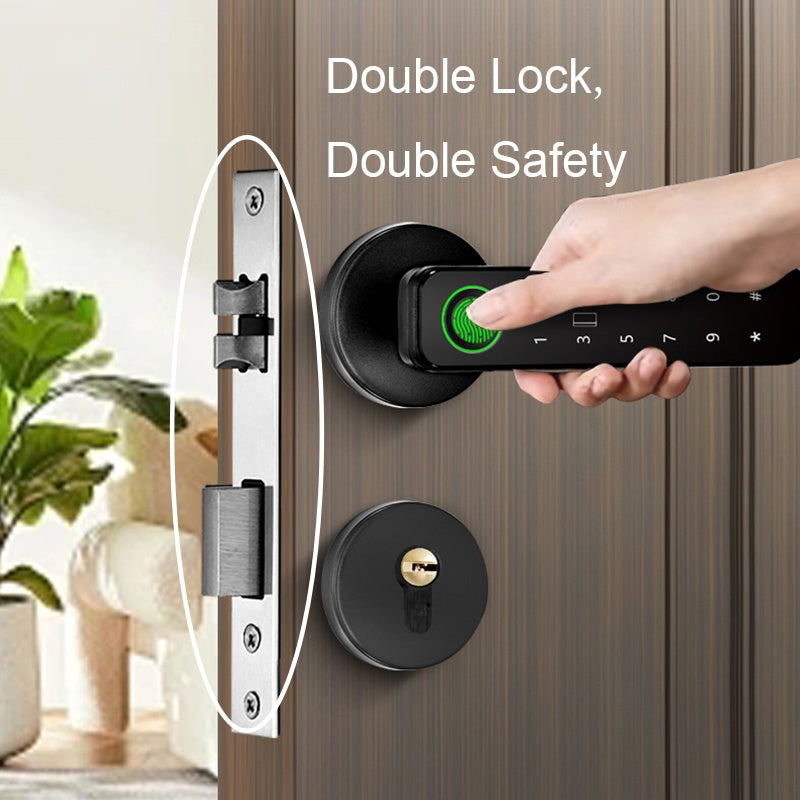 Electronic Smart Home Door Lock, Wireless Biometric Fingerprint Room Door Lock(Double Lock)