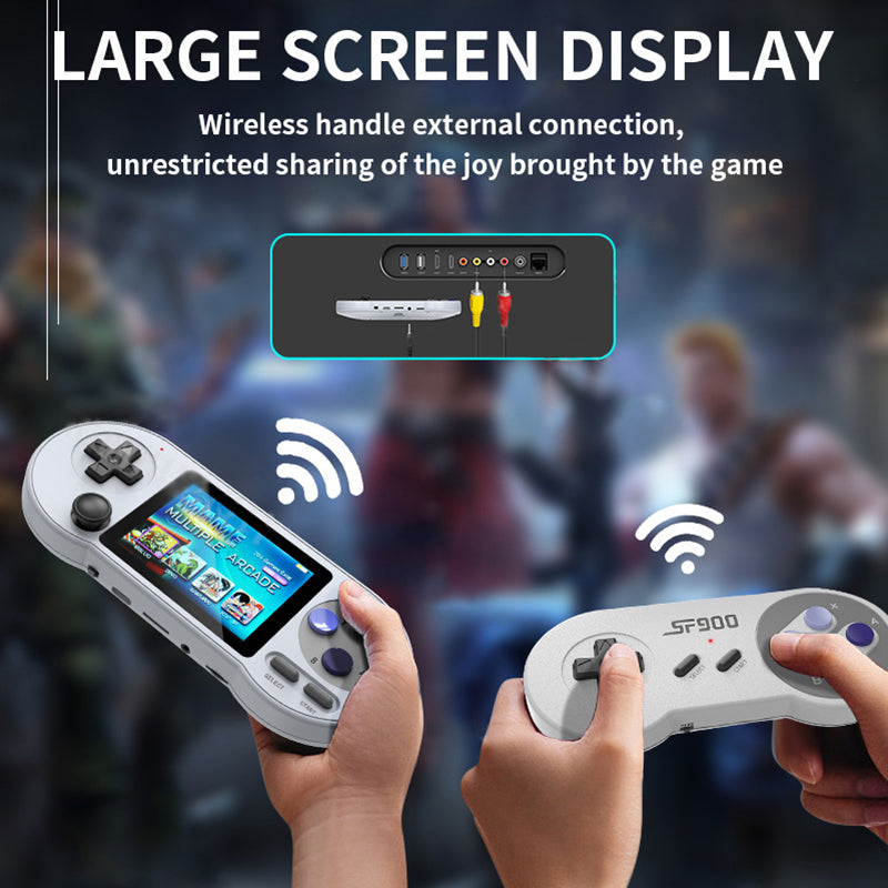 Portable Arcade Game Console with a 3inch HD Screen, 6000 in 1 Games (White)