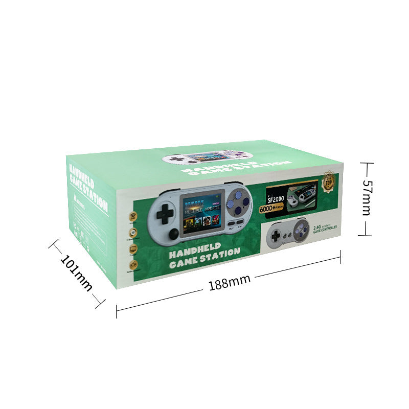 Portable Arcade Game Console with a 3inch HD Screen, 6000 in 1 Games (White)