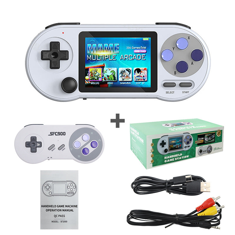 Portable Arcade Game Console with a 3inch HD Screen, 6000 in 1 Games (White)