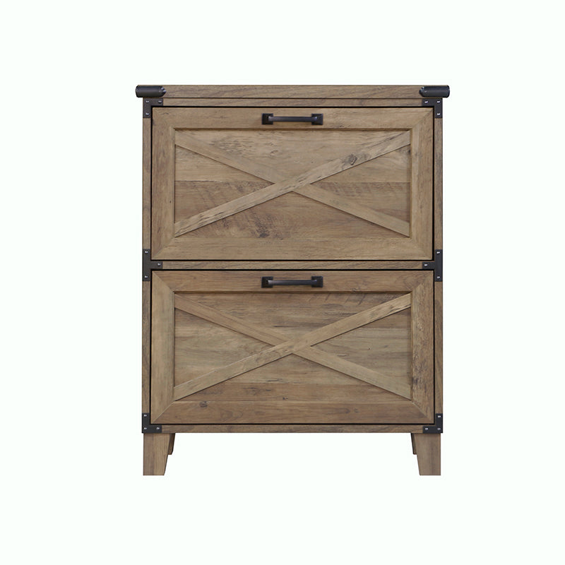 Maxxus Rustic Oak 2-Drawer Lateral Filing Cabinet