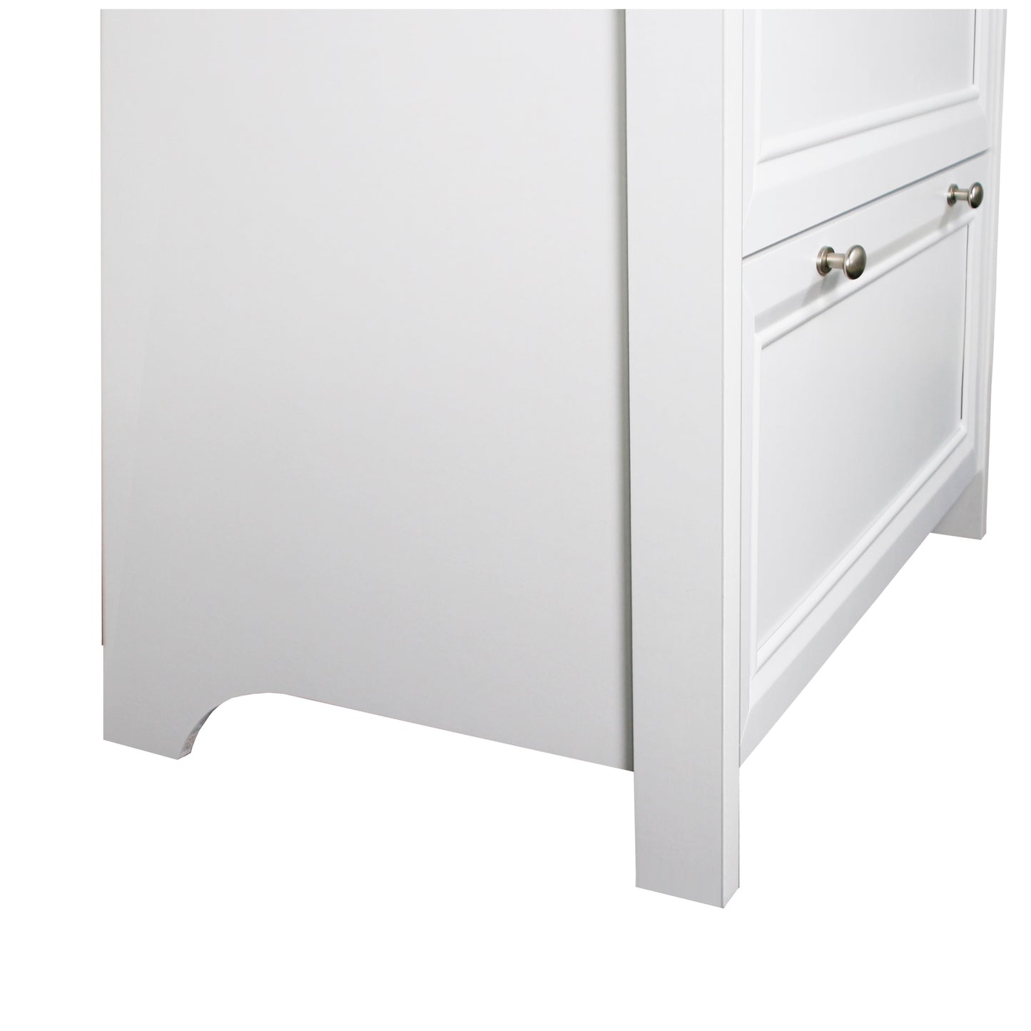 Maxxus Olivia Grey Oak and White Finish 2 Drawer Lateral Filing Cabinets