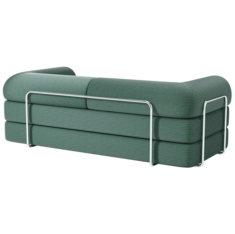 Teddy Sofa Bed Sleeper Chair, Foldable Three Person Fabric Sofa Bed, high Rebound Density Sponge Sofa for Living Room, 150cm
