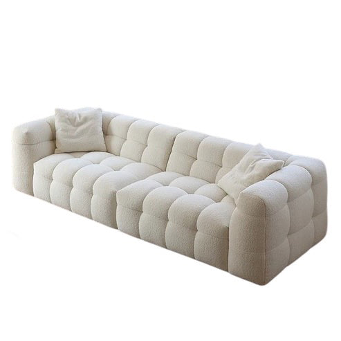 Teddy Sofa Bed Upholstered Loveseat, Three Person Fabric Sofa, High Rebound Density Sponge Sofa for Living Room, 180cm