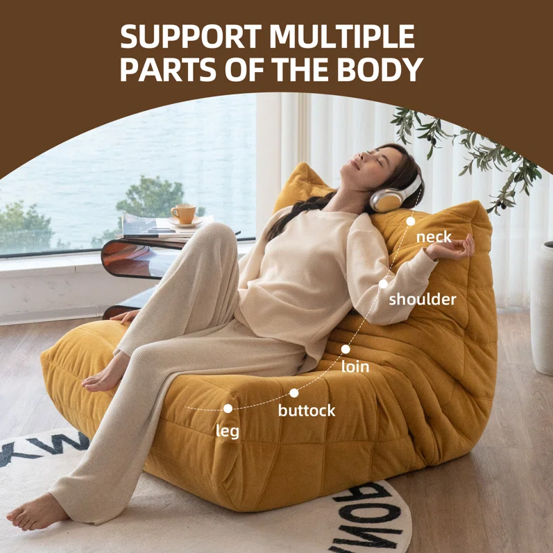 Cozy Togo Sofa, Single and Two-seater, Alcantara Fabric Loveseat Sofas
