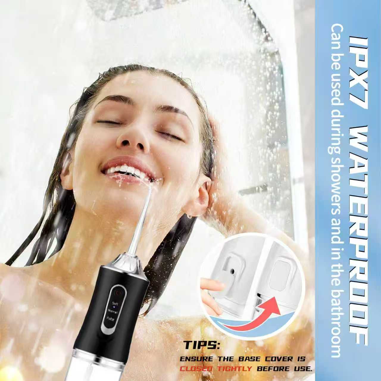 Portable Water Dental Flosser for Teeth, Portable Dental Oral Irrigator, 3 Modes Rechargeable Travel Irrigation Cleaner, Personal Orthodontic, Electric Water flosser