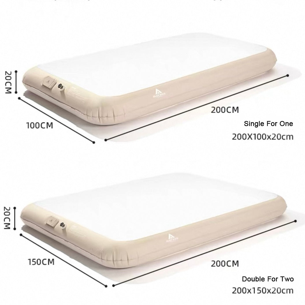 EnjoySpace 7.9’’ Thick Self-Inflating Sleeping Pad with Electric Air Pump, Fast Inflatable Single and Double Mattress for Camping, Hiking, Traveling, Holiday, Suitable for All Ages , 400lbs Capacity