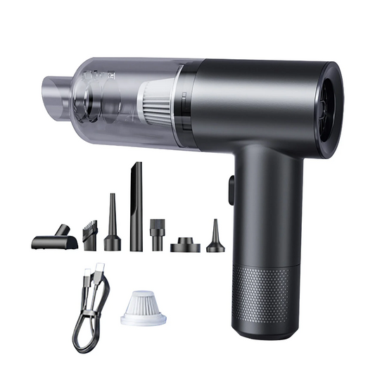 Portable Car Mounted Vacuum Cleaner Wireless Charging For Car Use High Suction Power Powerful Small Handheld Mini For Household Use, and For Pets.