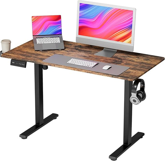 Alawooder 48-Inch Electric Standing Desk – Height Adjustable Sit-Stand Workstation with Memory Presets, Heavy-Duty Frame – Ideal for Home Office and Computer Use