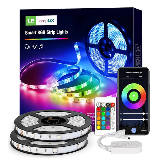 LE Smart LED Light Strip Support for 2.4Ghz Wifi, APP Control 32.8ft light strips Sync with Music,  5050 LED Lights Strip with Color Changing for Bedroom, Kitchen, TV, Home and Party