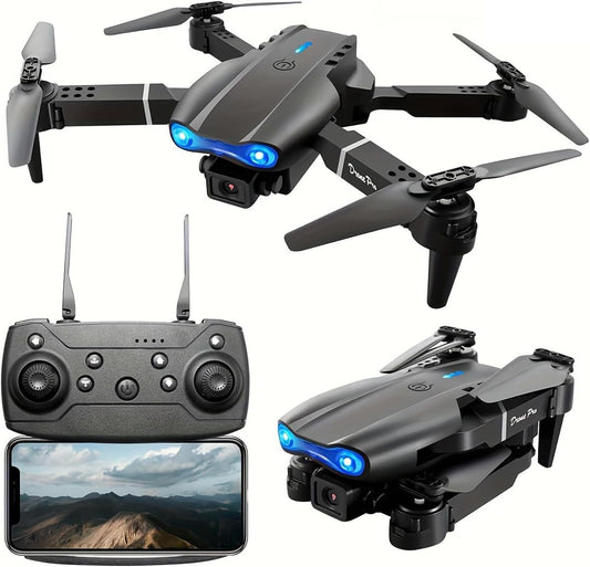 E99 Drone With Camera, Foldable RC Quadcopter Drone, Remote Control Drone Toys For Beginners，Foldable Design, Single Battery, Headless Mode and One Key Start
