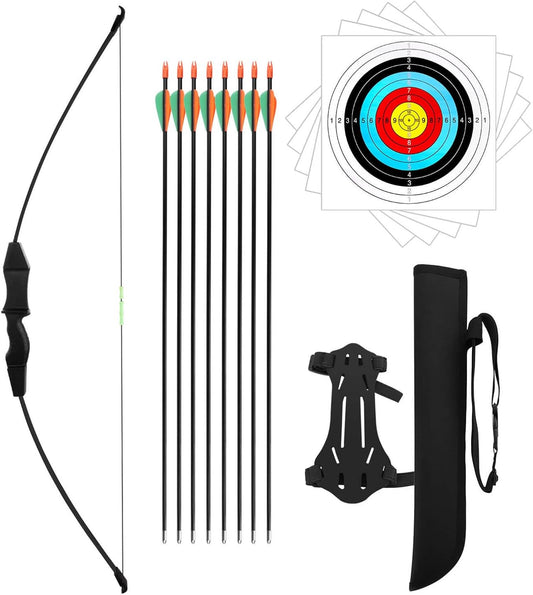  Outdoor Youth Recurve Bow and Arrow Set Children Junior Archery Training for Kid Teams Game Gift