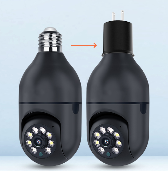 2K Light Bulb Security Camera Wireless, Indoor Light Socket Cameras for Home Security, Motion Detection, 355°, Color Night Vision, 5G/2.4G WiFi, Screw in