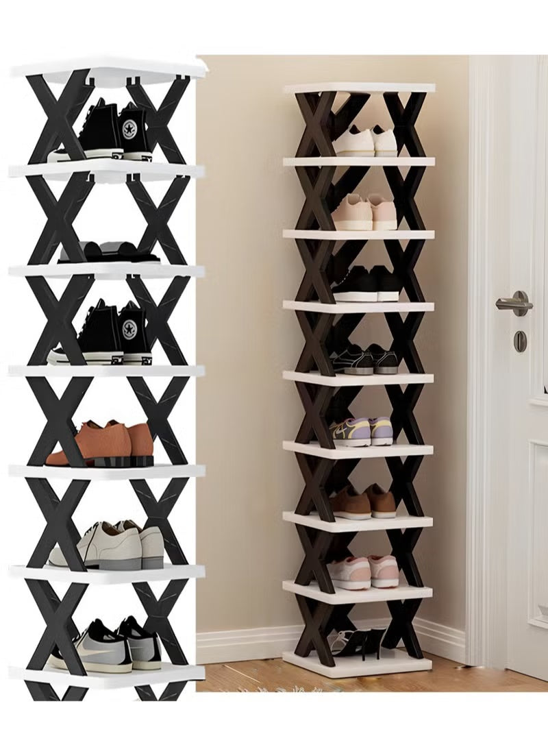 9 Tier Shoe Rack Space Saving Storage Shelf Organizer For Entryway Closet Bedroom Sturdy Durable Purpose Shelving Unit Rack