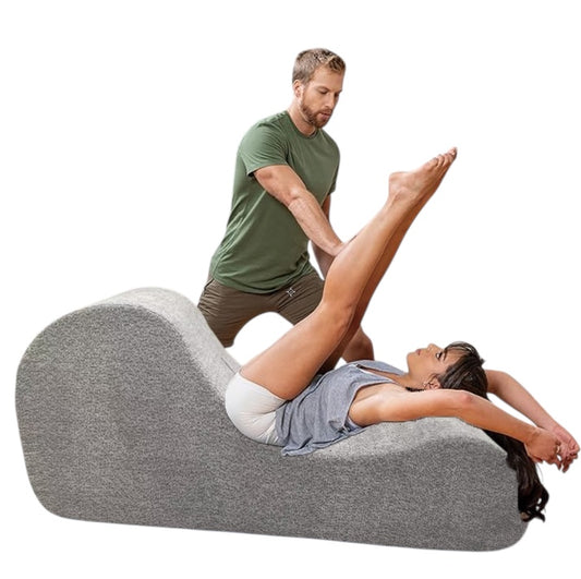 Compression Sofa - Styled Ergonomic Velvet Chaise Lounge Chair – Perfect for Yoga, Stretching, Relaxation, and Exercise