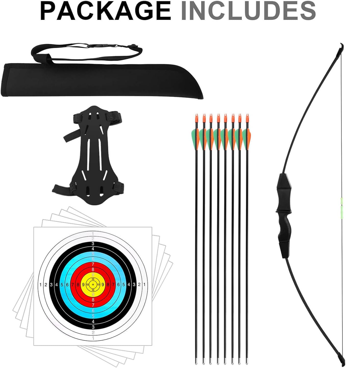  Outdoor Youth Recurve Bow and Arrow Set Children Junior Archery Training for Kid Teams Game Gift