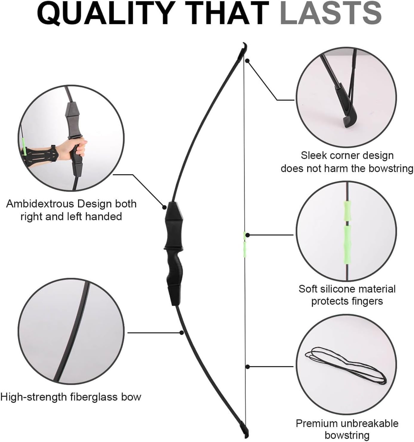  Outdoor Youth Recurve Bow and Arrow Set Children Junior Archery Training for Kid Teams Game Gift