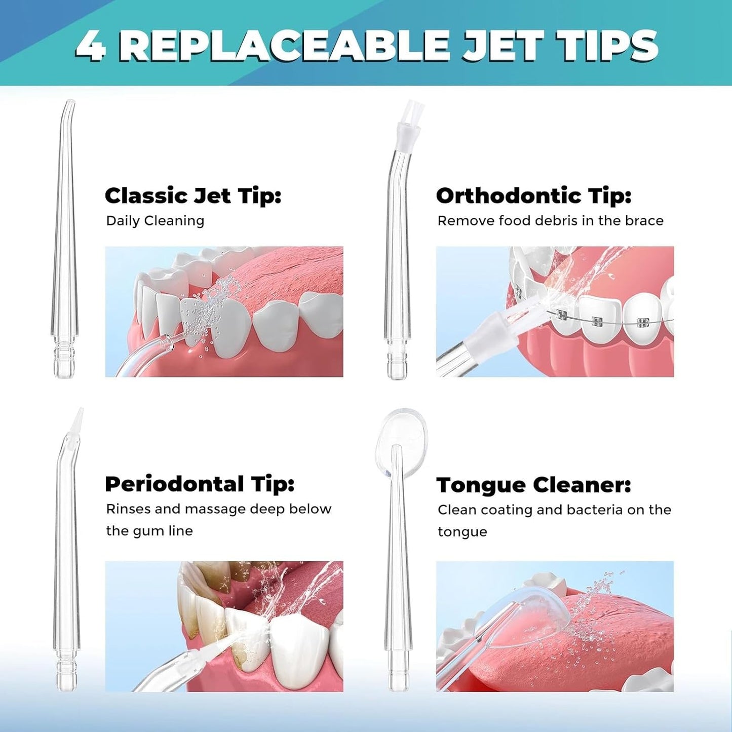 Portable Water Dental Flosser for Teeth, Portable Dental Oral Irrigator, 3 Modes Rechargeable Travel Irrigation Cleaner, Personal Orthodontic, Electric Water flosser