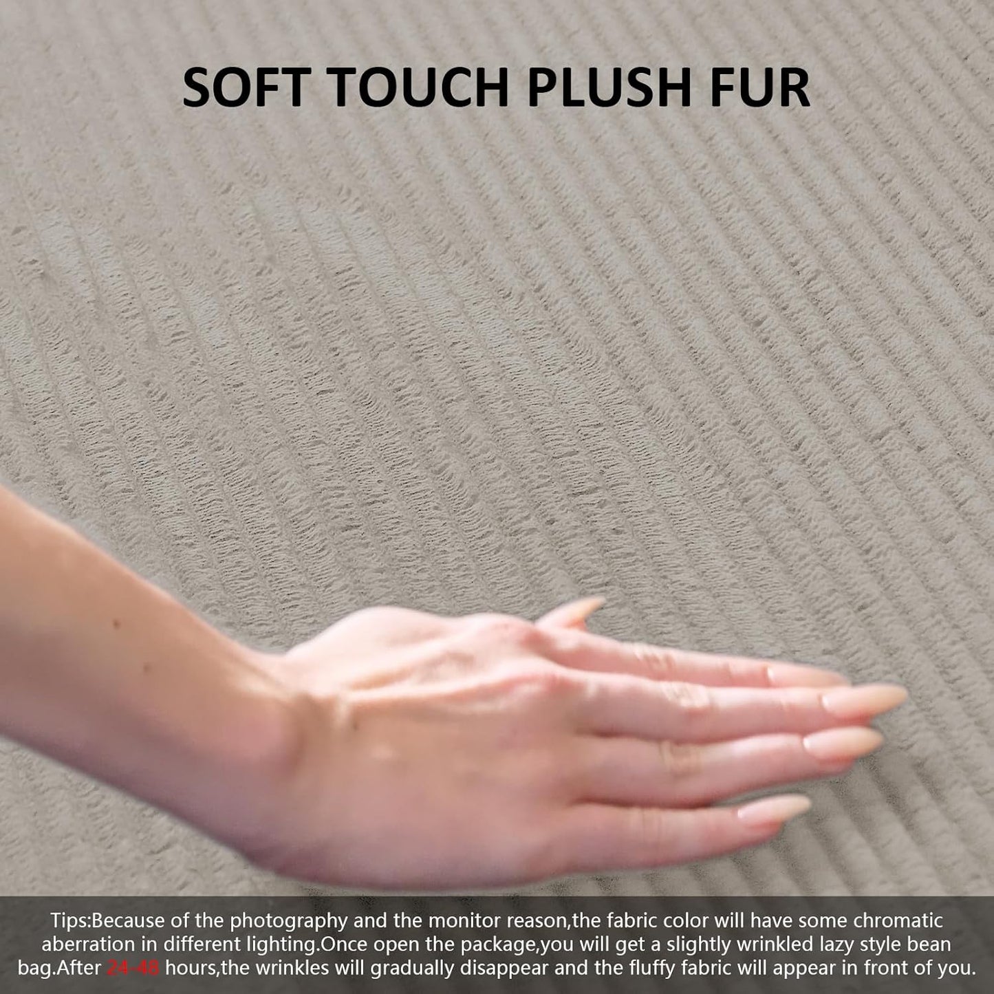 Teddy Compression Sofa Upholstered Velvet Chaise longue sofa For Four Person, High Rebound Density Sponge Sofa for Living Room, Bedroom, Apartment or Office, 284cm