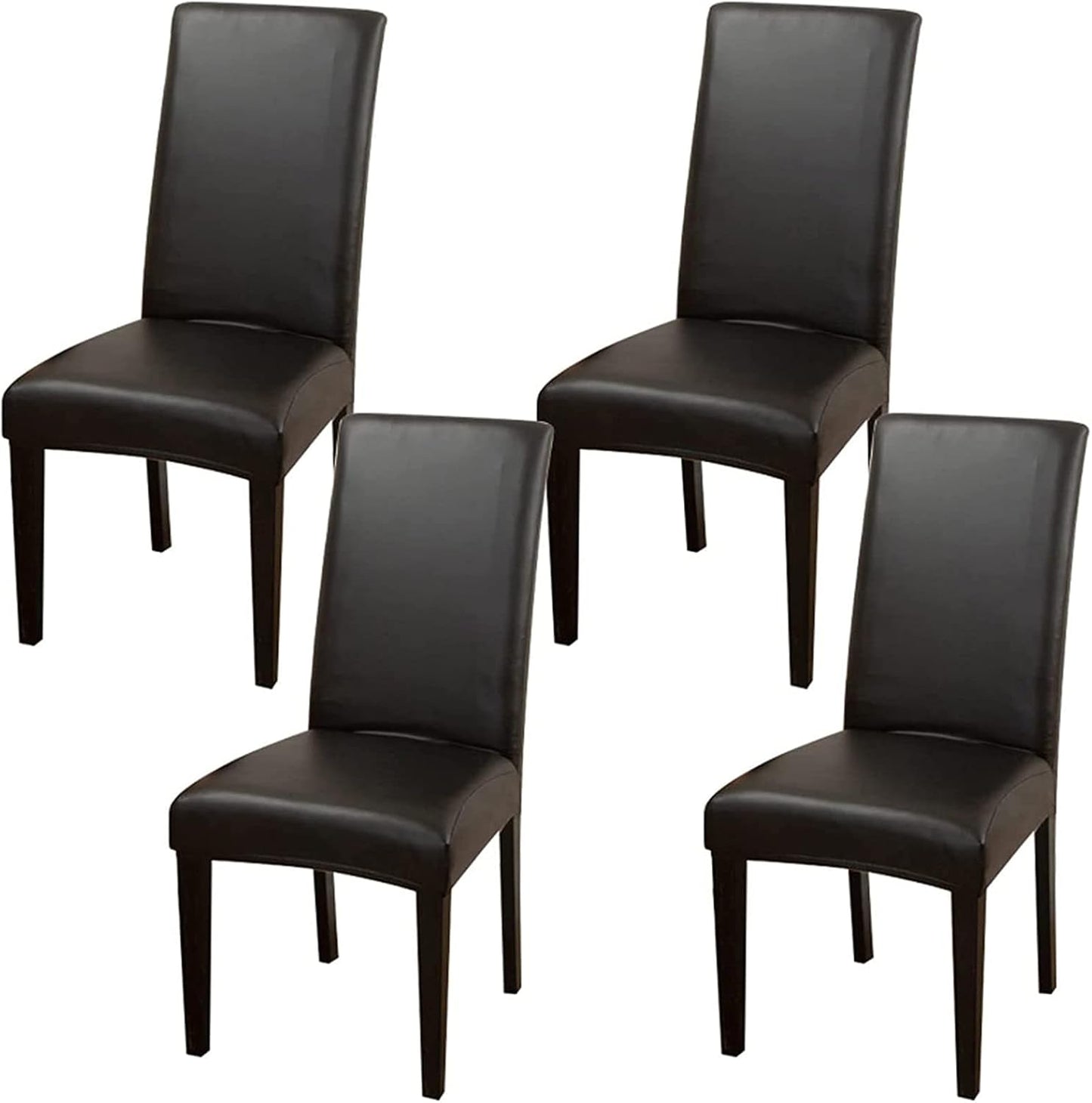 Set of 4 PU Leather Dining Chair, Waterproof and Oilproof for Kitchen or Living Room Chairs Upholstered Parsons Diner