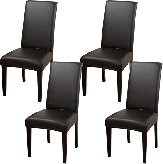 Set of 4 PU Leather Dining Chair, Waterproof and Oilproof for Kitchen or Living Room Chairs Upholstered Parsons Diner