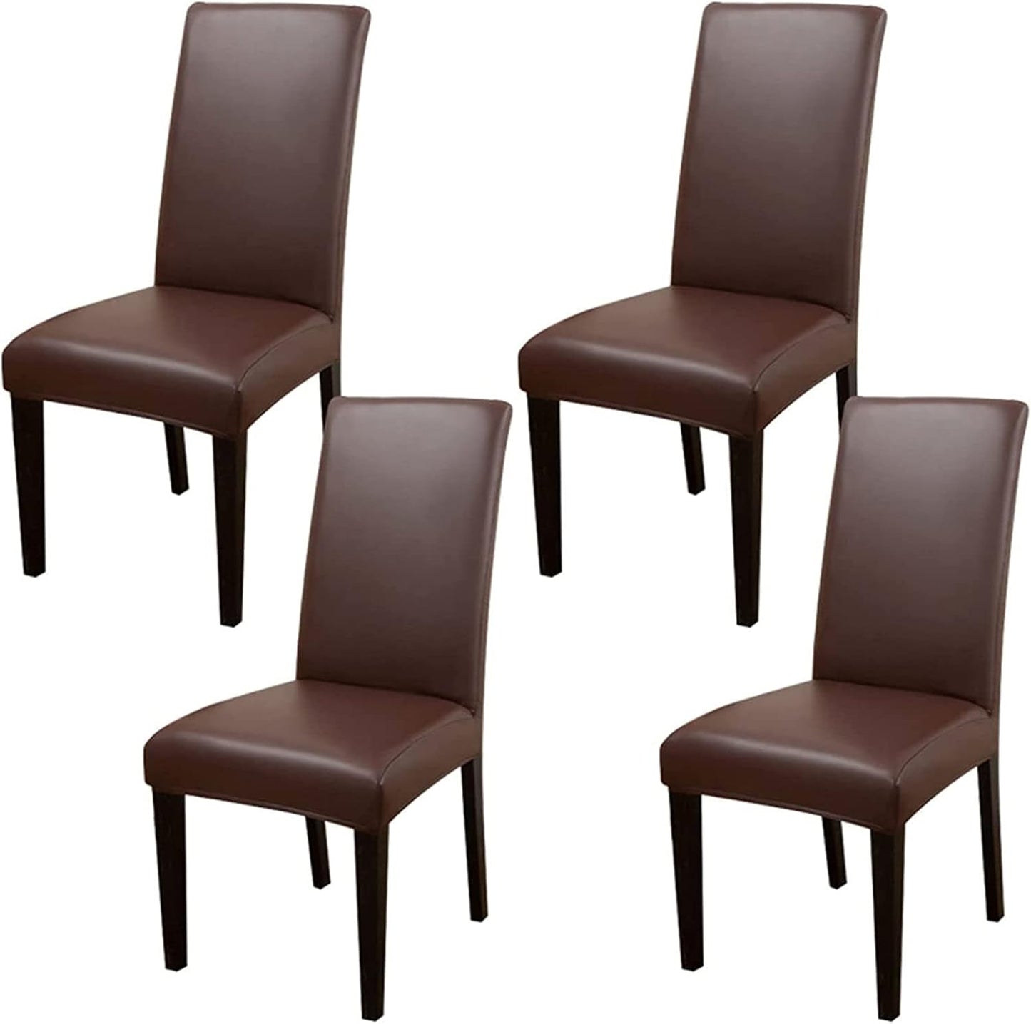 Set of 4 PU Leather Dining Chair, Waterproof and Oilproof for Kitchen or Living Room Chairs Upholstered Parsons Diner