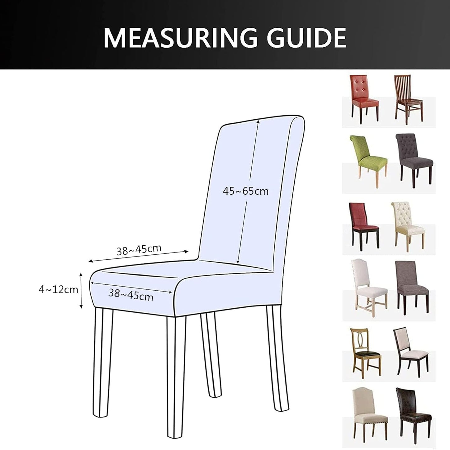 Set of 4 PU Leather Dining Chair, Waterproof and Oilproof for Kitchen or Living Room Chairs Upholstered Parsons Diner
