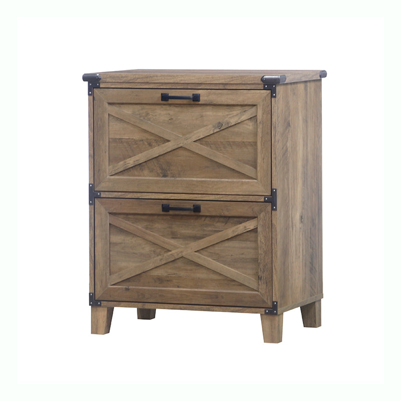 Maxxus Rustic Oak 2-Drawer Lateral Filing Cabinet