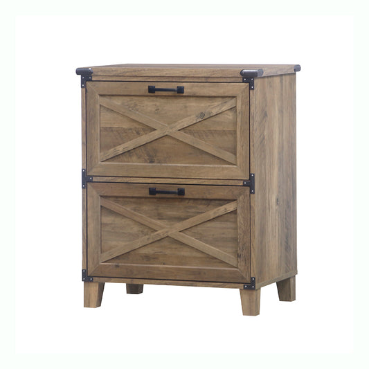 Maxxus Rustic Oak 2-Drawer Lateral Filing Cabinet