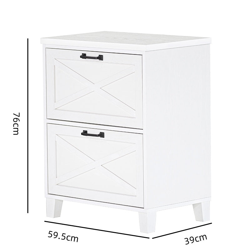 Maxxus 2 Drawer Filling Cabinet, White