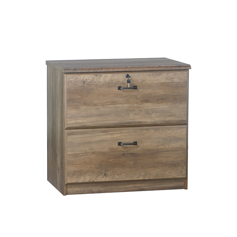 Maxxus 2 Drawer Lateral Filing Cabinet in Rustic Oak, 29.5 in. H x 30.3 in. W x 19.5 in. D