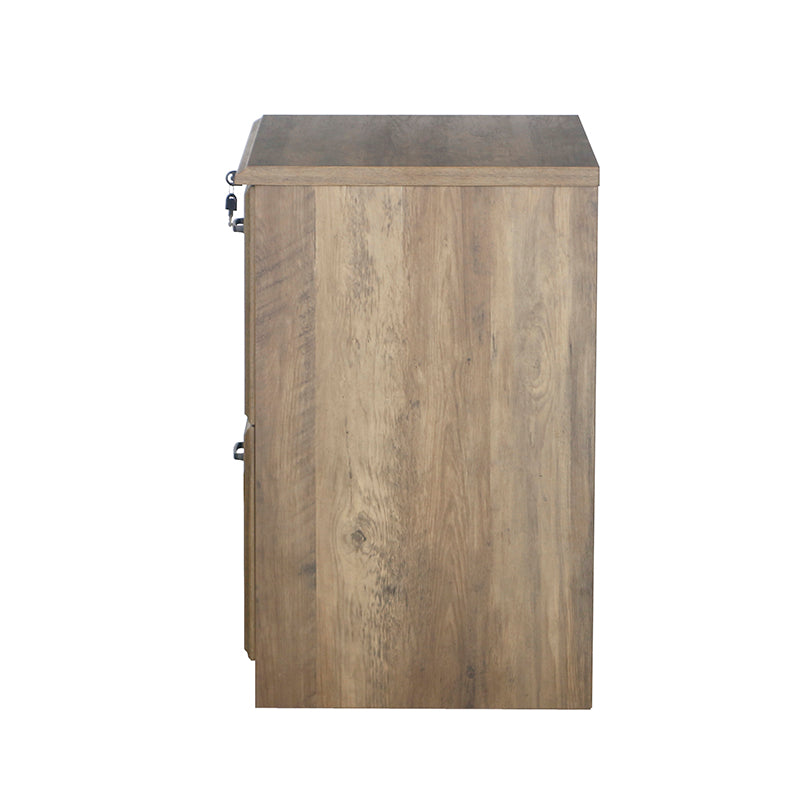 Maxxus 2 Drawer Lateral Filing Cabinet in Rustic Oak, 29.5 in. H x 30.3 in. W x 19.5 in. D