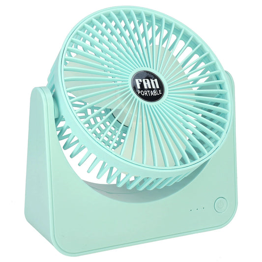 6.5in USB Desk Fan With 3 Speeds Portable Table Fan 130° Rotate Personal Cooling Fan For Bedroom Home Office Desktop Travel (Light Green)